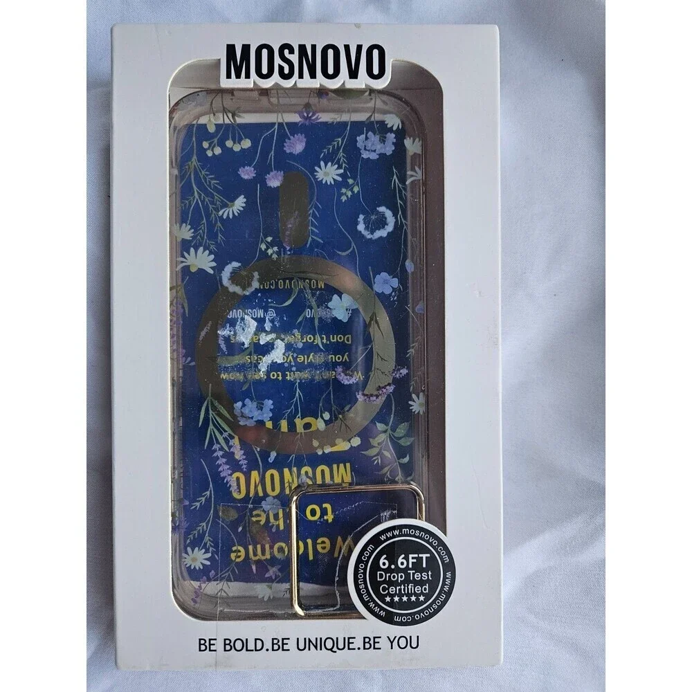 Mosnovo Elizabeth James Floral Design iPhone Case Drop Test Certified 15 Pro NI
